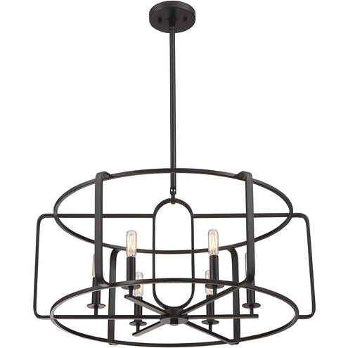 Santina 6-Light 28 inch English Bronze Chandelier Ceiling Light