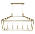 Townsend 5-Light Linear Chandelier in Warm Brass