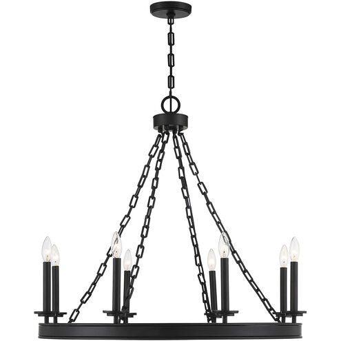 Seville 8 Light 34 inch Matte Black Chandelier Ceiling Light, Essentials