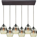 Whisp 6 Light 32 inch Oil Rubbed Bronze Multi Pendant Ceiling Light, Rectangular