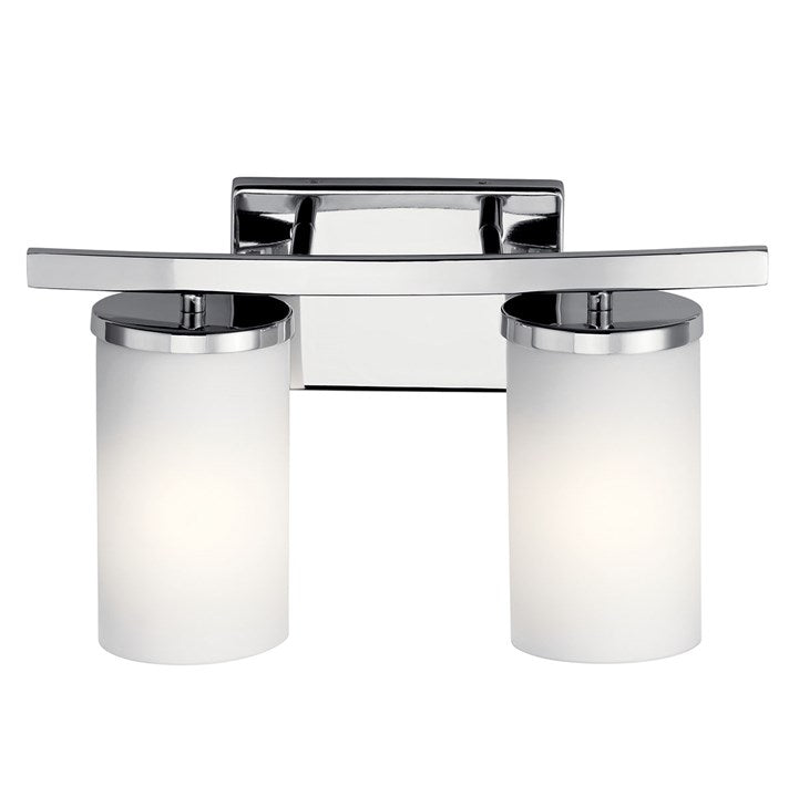 Crosby Vanity Light  2-Light   Satin Etched Cased Opal Glass