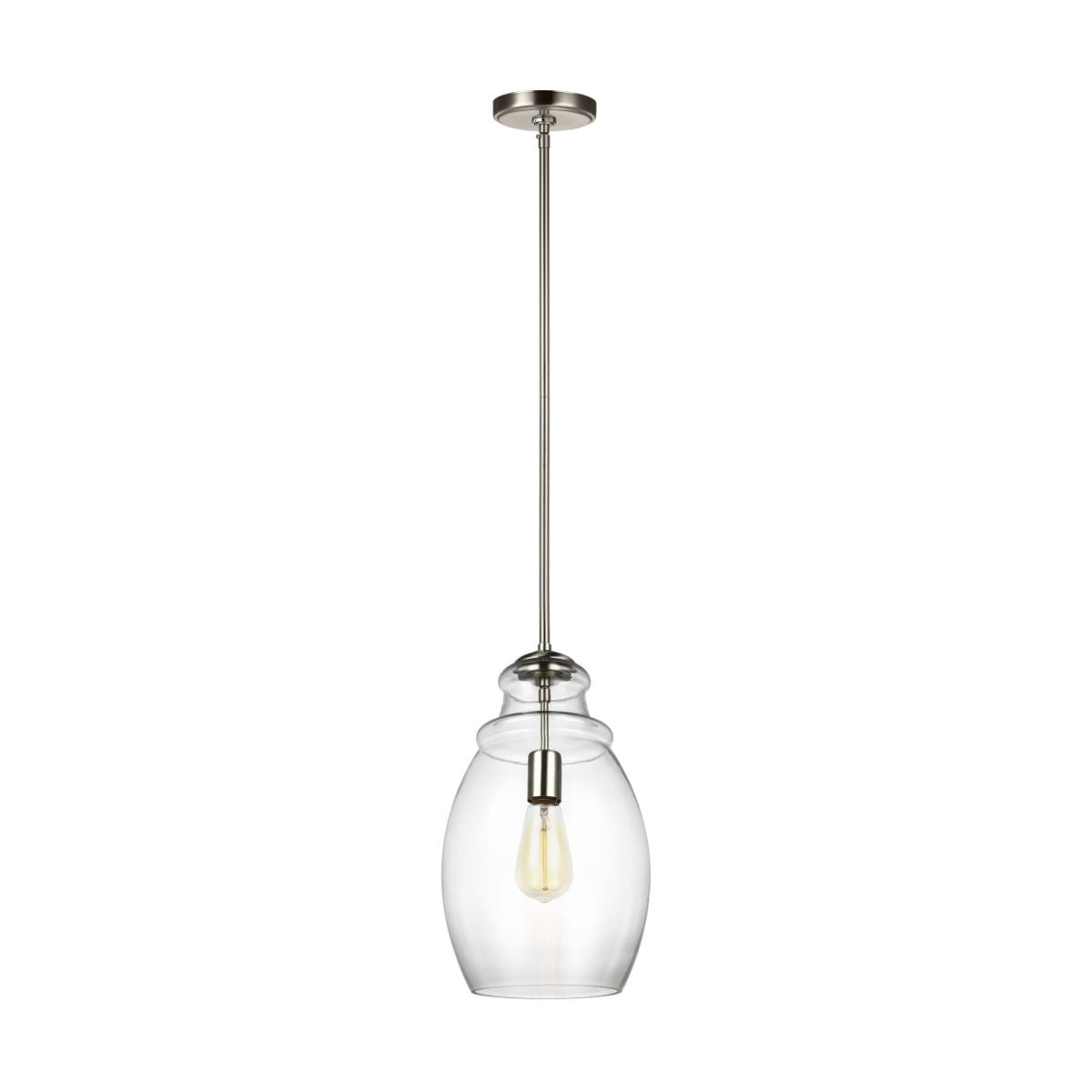 ONE-LIGHT PENDANT IN SATIN NICKEL