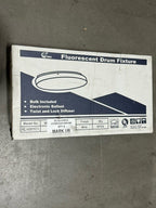 Fluorescent Drum Fixture - Box of 6 - White