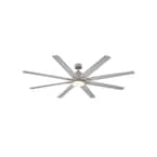 Load image into Gallery viewer, Bluffton 72 in. W x 14.87 in. H Integrated LED Indoor/Outdoor Grey Wood Ceiling Fan with Frosted Glass Shade

