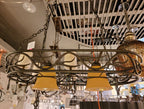 Two-Light Hanging Pot Rack with Six Included Hooks